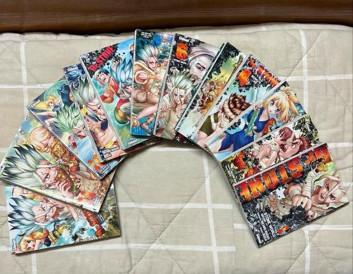 Lot 12 mangas Dr. Stone – Comme Neufs – Prix imbattable, Boeken, Strips | Comics, Zo goed als nieuw, Complete serie of reeks, Japan (Manga)