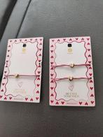Armbandjes met bedel hartje, Ophalen of Verzenden, Nieuw, Roze, Met bedels of kralen