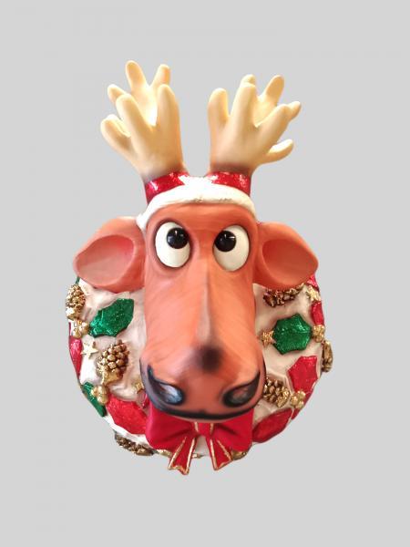 Tête de renne drôle — Hauteur du renne 55 cm, Divers, Noël, Neuf, Enlèvement