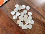 28 oude speljetons in parelmoer, Ophalen of Verzenden