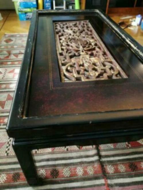 Table salon Panneau Antique 1900 Chine Tafel salontafel, Antiek en Kunst, Antiek | Meubels | Tafels, Ophalen