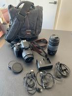 Canon EOS 1200D + EFS 18-55 + EFS 75-300 + opbergtas, Audio, Tv en Foto, Fotocamera's Digitaal, Ophalen, Zo goed als nieuw, Spiegelreflex