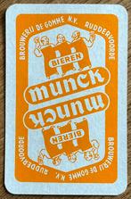 Speelkaart MUNCK BIEREN/Br DE GOMME/Ruddervoorde, Verzamelen, Ophalen of Verzenden, Zo goed als nieuw, Speelkaart(en)