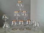 6 Cognac Napoleon kristallen glazen + 5 glazen als cadeau, Antiek en Kunst, Antiek | Glaswerk en Kristal, Ophalen of Verzenden