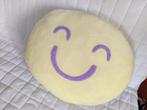 Smiley lichtgeel sierkussen, Huis en Inrichting, Woonaccessoires | Kussens, Ophalen of Verzenden, Zo goed als nieuw