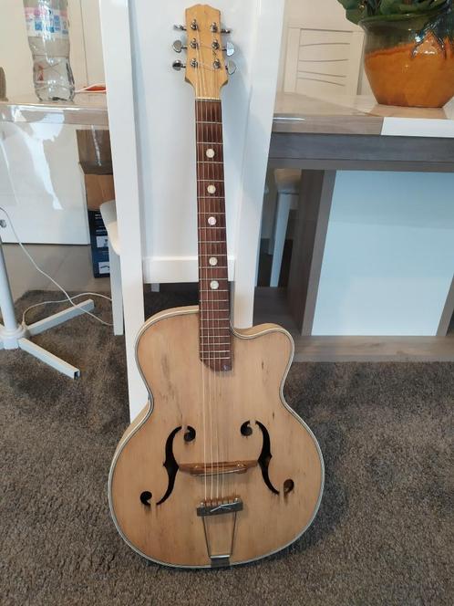 guitare manouche miroglio &figli, Muziek en Instrumenten, Snaarinstrumenten | Gitaren | Bas, Gebruikt, 6-snarig, Verzenden