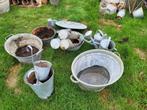 Partij zinken tuinaccessoires, Ophalen, Gebruikt