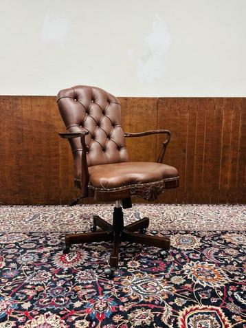 Klassiek Engels Chesterfield Bureaustoel, Enlèvement ou Envoi
