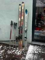 Ski unisex short ski Quechua en long rossignol met stokken, Enlèvement ou Envoi, Rossignol, Comme neuf, Bâtons