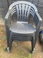 4 tuinstoelen, Ophalen, Gebruikt, Kunststof, Stapelbaar