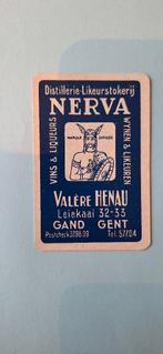 Speelkaart Gent  – Likeurstokerij Nerva, blauw_45, Ophalen of Verzenden, Gebruikt, Speelkaart(en)