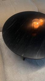 J-Line ronde zwarte salontafel - marmer, Huis en Inrichting, Tafels | Salontafels, Ophalen, Zo goed als nieuw