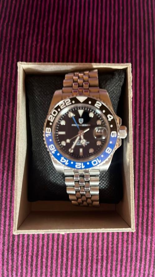 GMT BATMAN, Handtassen en Accessoires, Horloges | Heren, Gebruikt, Polshorloge, Overige merken, Staal, Staal, Ophalen