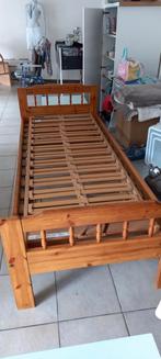 1 persoon bed, Huis en Inrichting, Slaapkamer | Bedden, Ophalen, Zo goed als nieuw, Hout