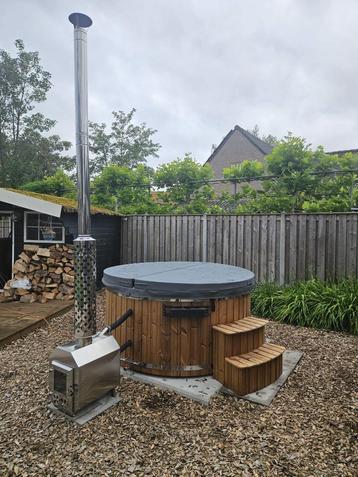 Exclusieve hottub met externe kachel!, Tuin en Terras, Ophalen of Verzenden, Nieuw, Filter