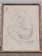 Dessin nu signe Marcel delmotte, Antiek en Kunst, Ophalen of Verzenden