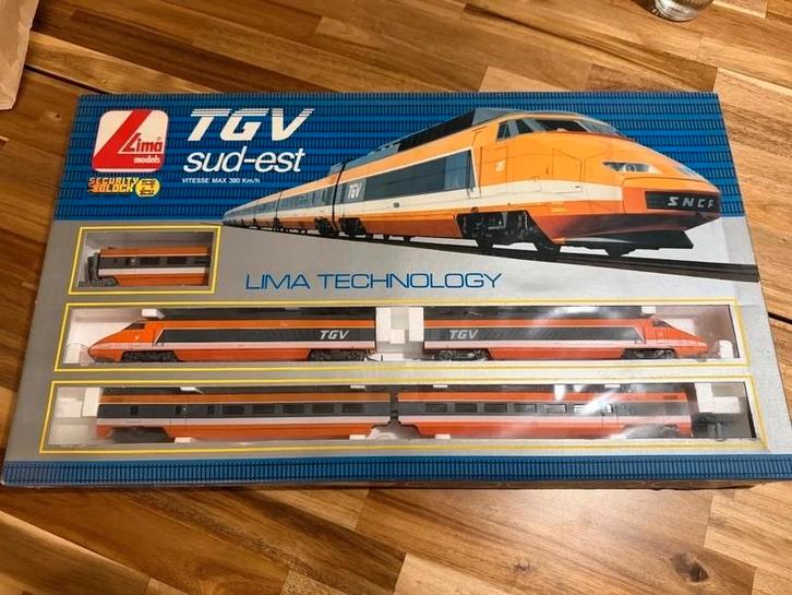 TGV Sud-Est Lima 106508T, rame HO, Hobby en Vrije tijd, Modeltreinen | H0, Zo goed als nieuw, Treinset, Gelijkstroom, Lima, Ophalen of Verzenden