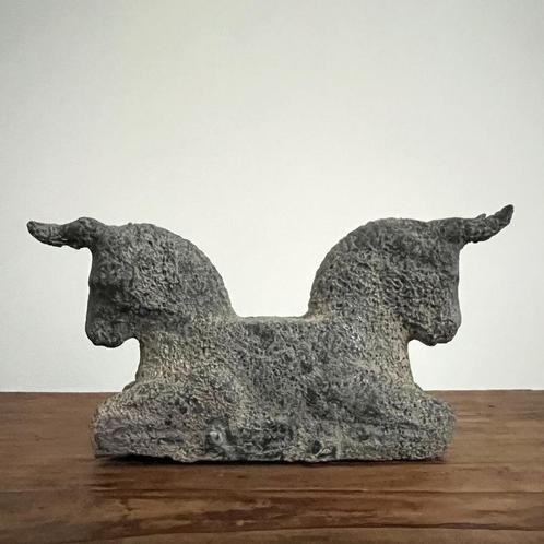 Antiek Idool dubbele stierkop - 1e eeuw na Christus!, Antiek en Kunst, Kunst | Beelden en Houtsnijwerken, Ophalen of Verzenden