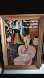 Affiche Meesterwerken van Belgische moderne kunst, Verzamelen, Posters, Ophalen