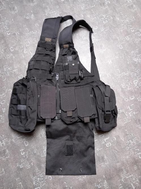 veste molle SDS noire + poches BlackHawk, Collections, Objets militaires | Général, Armée de terre, Envoi