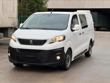 Peugeot Expert 2.0HDI DUBBELCABINE Euro6 Carplay Airco, Auto's, Voorwielaandrijving, Stof, Wit, Bedrijf