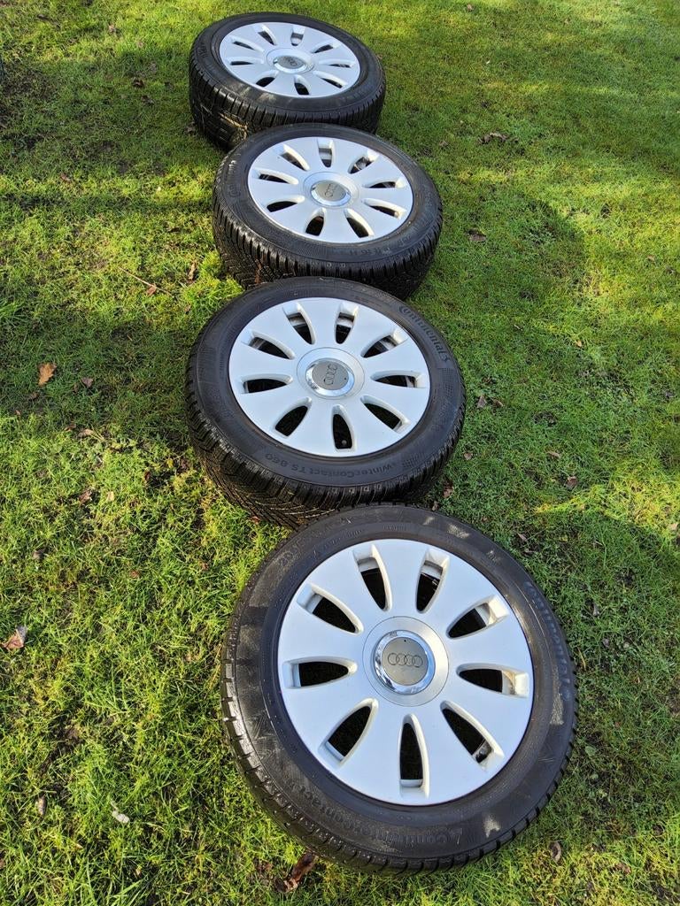 Pneus d'hiver Audi 5x112 7x16 ET42 avec pneus 205/55/R16, Enlèvement