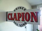 EMAILLE DUBBELZIJDIG RECLAME BORD"PRINCE CLAPION DES VINS", Verzamelen, Merken en Reclamevoorwerpen, Ophalen of Verzenden, Gebruikt