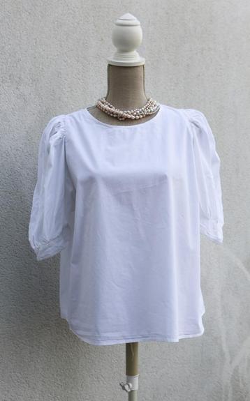 Mooie witte blouse H&M maat L, Kleding | Dames, Maat 38/40 (M), H&M, Wit, Ophalen of Verzenden