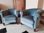 2 classe vintage blauwe zetels, Ophalen, Zo goed als nieuw