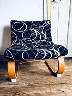 Vintage Ikea lounge zetel , houten frame – afneembare hoes, Ophalen, Gebruikt, Eenpersoons, Minder dan 75 cm
