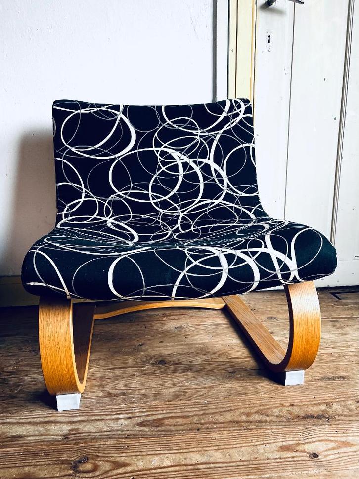 Vintage Ikea lounge zetel , houten frame – afneembare hoes, Huis en Inrichting, Zetels | Zetels, Gebruikt, Eenpersoons, Minder dan 150 cm