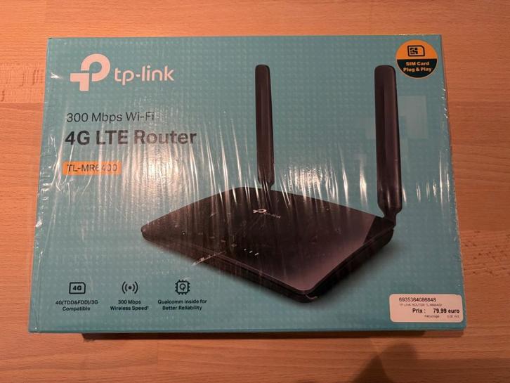 Routeur 4G TP-Link TL-MR6400 – 45 €, Computers en Software, Routers en Modems, Nieuw, Router, Ophalen