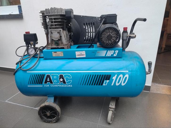 ABAC LT100 hp3 met extra tools, Doe-het-zelf en Bouw, Compressors, Gebruikt, Ophalen