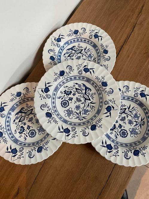 4 diepe borden zeldzaam! J&G Meakin Classic Blue Nordic, Antiek en Kunst, Antiek | Servies los, Ophalen of Verzenden