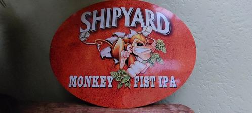 Panneau d'affichage pour bière Shipyard Monkey Fist Ipa, Collections, Marques de bière, Neuf, Panneau, Plaque ou Plaquette publicitaire