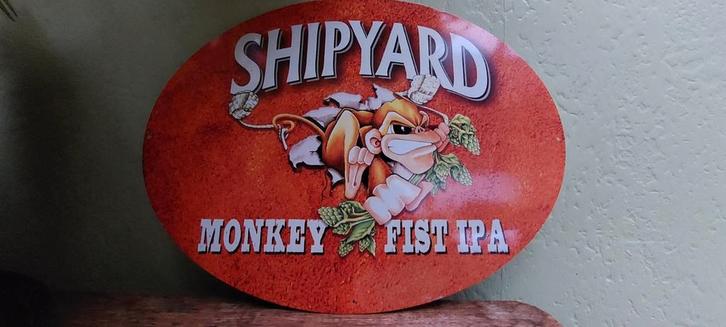Reclamebord Shipyard monkey fist ipa bier, Verzamelen, Biermerken, Nieuw, Reclamebord, Plaat of Schild, Overige merken, Ophalen of Verzenden