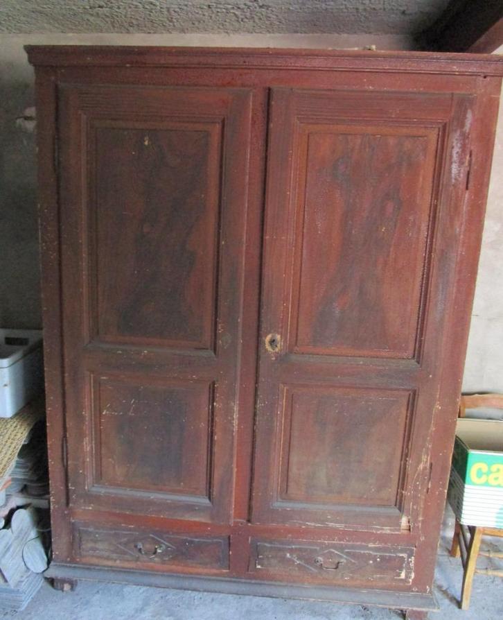 3 oude kasten voor reparatie, Antiek en Kunst, Antiek | Meubels | Kasten, Ophalen