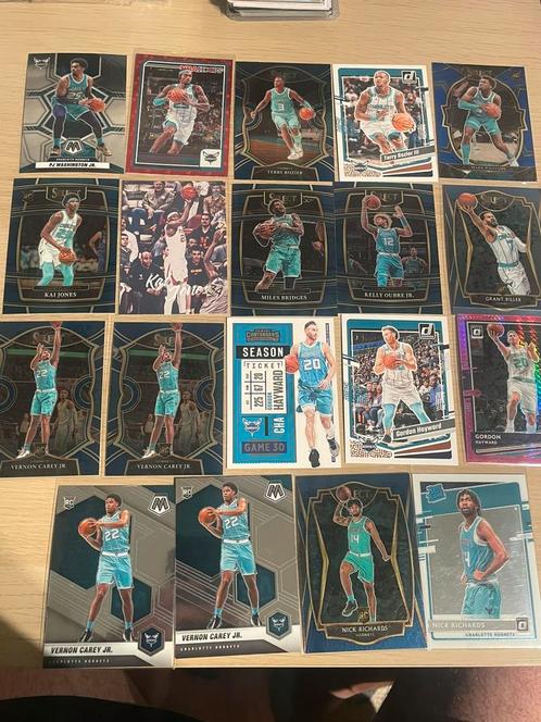 19 Charlotte Hornets kaarten, Hobby en Vrije tijd, Stickers en Plaatjes, Nieuw, Meerdere plaatjes, Ophalen of Verzenden
