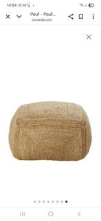 Nieuwe natuurlijke voetenbank | Maison du Monde, Ophalen, Nieuw, Naturel, 50 tot 75 cm