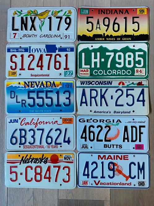 Amerikaanse nummerplaten, Verzamelen, Automerken, Motoren en Formule 1, Gebruikt, Auto's, Ophalen of Verzenden