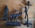 Lot de 3 pièces en cuivre-bronze. Le plus petit est signé, Enlèvement ou Envoi, Bronze