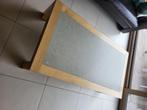 Eiken Salontafel  en bijzettafel stenen blad, Huis en Inrichting, Ophalen, 100 tot 150 cm, Eikenhout, 50 tot 100 cm