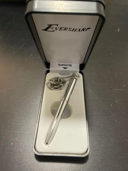 Stylo-Bille Eversharp Chain Pen – Chrome avec Chaîne – Vi, Verzamelen, Pennenverzamelingen, Nieuw, Balpen, Overige merken, Met doosje