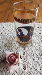 Frans drinkglas met kalkoen , jacht / kogelriem, Autres types, Utilisé, Enlèvement ou Envoi, Oiseaux