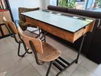 Vintage schoolbank, Huis en Inrichting, Ophalen, Gebruikt