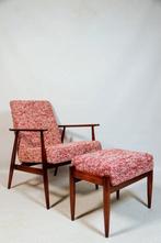 Vintage armchair red lobster Boho style design by H. Lis, Ophalen of Verzenden