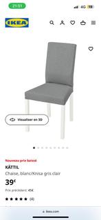 6 chaises Kattil IKEA à vendre + housses, Vijf, Zes of meer stoelen, Kattil IKEA, Gebruikt, Wit