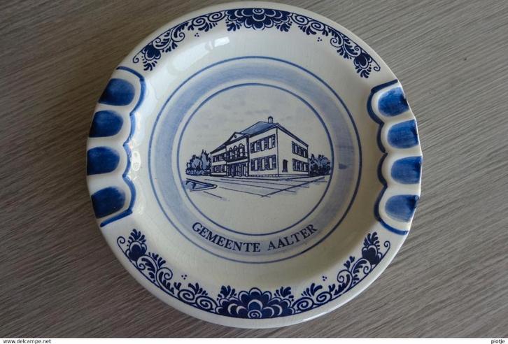 Aalter Delfts Blauw (asbak - cendrier) gemeente Aalter, Antiek en Kunst, Antiek | Keramiek en Aardewerk, Ophalen of Verzenden