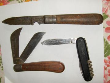 Couteau pliant ancien(lot de 3) beschikbaar voor biedingen