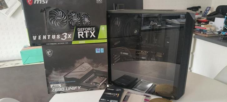 Power-Game i9 PC(12900K,RTX 3080,32Gb DDR5,WC,SSD 2TB,etc), Computers en Software, Desktop Pc's, Zo goed als nieuw, 4 Ghz of meer